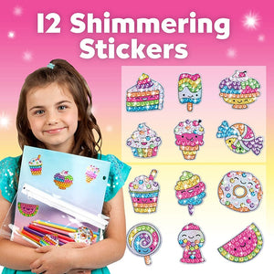 Kids Big Gem Diamond Painting Kit Create 12 Stickers DIY Arts Crafts Girls Boys Magical 5D Diamond Painting by Numbers Toys Gift