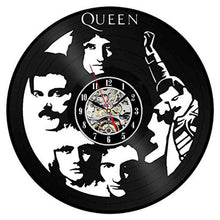 Carica l&#39;immagine nel visualizzatore della Galleria, Orologio da parete Queen Rock Band Design moderno Tema musicale Orologi classici con dischi in vinile Orologio da parete Decorazioni per la casa d&#39;arte Regali per musicisti