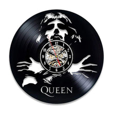 Carica l&#39;immagine nel visualizzatore della Galleria, Orologio da parete Queen Rock Band Design moderno Tema musicale Orologi classici con dischi in vinile Orologio da parete Decorazioni per la casa d&#39;arte Regali per musicisti