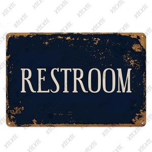 Letrero de estilo Retro para mantenerlo limpio, placa de Metal Vintage para baño, letrero de estaño, decoración de pared para baño y baño