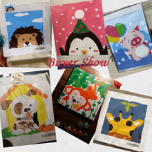 Cargar imagen en el visor de la galería, Cuadro GATYZTORY con animales bonitos, pintura de números DIY, cuadro de arte de pared moderno, pintura para niños con números, regalo único para decoración del hogar
