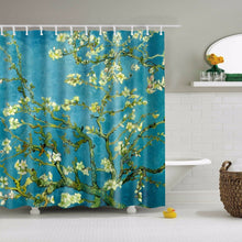 Cargar imagen en el visor de la galería, Floral bambú diente de león arce hoja flor tela impermeable poliéster ducha cortinas baño cortina baño accesorio impresión