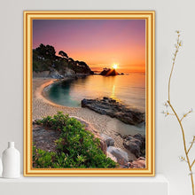 Cargar imagen en el visor de la galería, DIY 5D diamante pintura paisaje puesta de sol punto de cruz Kit completo cuadrado bordado paisaje mosaico arte imagen de decoración de diamantes de imitación