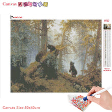 Cargar imagen en el visor de la galería, Bordado de diamantes, Animal Natural, pintura de diamantes cuadrados completos, imágenes de osos, diamantes de imitación, punto de cruz, mosaico de diamantes, decoración del hogar