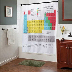 Offre spéciale tableau périodique des éléments rideau de douche forme chimique impression numérique rideau de douche étanche produits de salle de bain