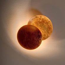 Cargar imagen en el visor de la galería, Creative Moon Eclipse Pasillo Luz de pared Pasillo Lámpara de pared de noche Sala de estar Redondo Oro Cobre LED Aplique de pared