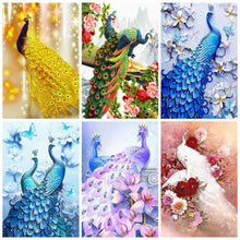 Load image into Gallery viewer, HUACAN Diamond Mosaic Sale Animals Diamond Painting New Square/Round Peacocks Hobby And Handicraft Pictures With Rhinestones