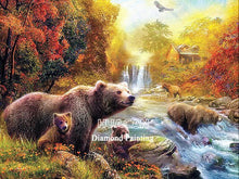 Cargar imagen en el visor de la galería, Bordado de diamantes, Animal Natural, pintura de diamantes cuadrados completos, imágenes de osos, diamantes de imitación, punto de cruz, mosaico de diamantes, decoración del hogar