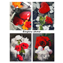 Cargar imagen en el visor de la galería, Evershine 5D DIY diamante pintura rosa completo cuadrado diamante bordado flor blanco y negro mosaico Rhinestone decoración del hogar regalo