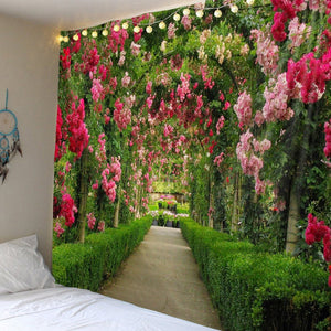 Tapiz de pared de flores de plantas para colgar en la pared, tapiz de pared de gran tamaño, tapices de pared bohemios Hippie baratos, tela de Mandala