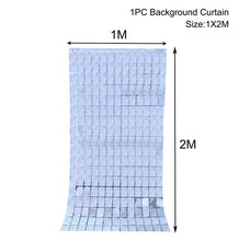 Carica l&#39;immagine nel visualizzatore della Galleria, Tenda per sfondo per feste, fondale con paillettes, decorazioni per matrimoni, baby shower, parete con paillettes, tenda per fondale glitterato, tenda in lamina di compleanno