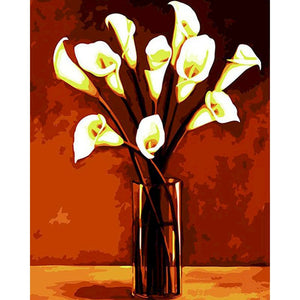 Rahmenloses Bild Diy Malen nach Zahlen Sonnenblumen Blumen Wandkunst Bild nach Zahlen Kalligrafie & Malerei