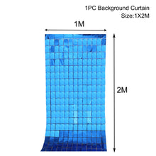 Carica l&#39;immagine nel visualizzatore della Galleria, Tenda per sfondo per feste, fondale con paillettes, decorazioni per matrimoni, baby shower, parete con paillettes, tenda per fondale glitterato, tenda in lamina di compleanno