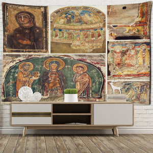 Imperium Romanum Picture Tapestry King Justinian dynasty Retro Wall Cloth Wall Tapestries Boho Home Decor Wall Art Mural Macrame