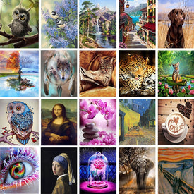 Moda 5D decoración del hogar Multi-estilo diamante pintura Cruz Ctitch Kit 20 patrón pared pegatina mosaico diamante bordado pintura