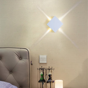 Led applique murale lampe de chevet chambre salon applique moderne simple couloir créatif hôtel croix étoile applique murale ac85-265v