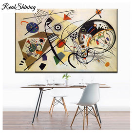 5D Diy cuadrado completo redondo diamante pintura punto de cruz geometría diseño Wassily Kandinsky diamante bordado pared decoración FS6059