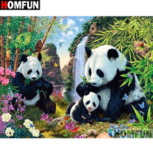 Charger l&#39;image dans la galerie, HOMFUN 3D Diamant Peinture &quot;Animal panda&quot; DIY Plein Strass Perceuse Point De Croix Kits Carré Rond Diamant Broderie A19782