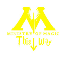 Carica l&#39;immagine nel visualizzatore della Galleria, Nuovi adesivi murali bagno WC MINISTERO DELLA MAGIA IN QUESTO MODO Bagno arte murale decorazioni per la casa poster impermeabile adesivi murali in vinile