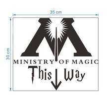 Carica l&#39;immagine nel visualizzatore della Galleria, Nuovi adesivi murali bagno WC MINISTERO DELLA MAGIA IN QUESTO MODO Bagno arte murale decorazioni per la casa poster impermeabile adesivi murali in vinile