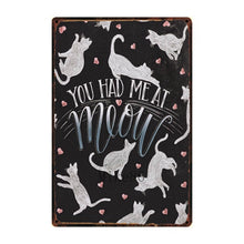 Charger l&#39;image dans la galerie, [Mike86] J&#39;aime mon chat tigré birman chats noirs étain signe personnalisé affiche personnalité classique métal peinture décor Art ZZ-03