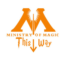 Carica l&#39;immagine nel visualizzatore della Galleria, Nuovi adesivi murali bagno WC MINISTERO DELLA MAGIA IN QUESTO MODO Bagno arte murale decorazioni per la casa poster impermeabile adesivi murali in vinile