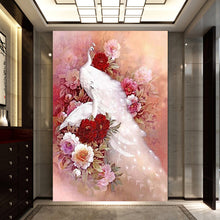 Carica l&#39;immagine nel visualizzatore della Galleria, Meian pittura diamante 5d trapano completo cristallo rotondo kit ricamo diamante a forma speciale animale pavone punto croce mosaico 3D