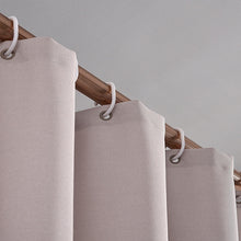 Charger l&#39;image dans la galerie, Imperméable à l&#39;eau moisissure épaississement rideau de douche couleur unie rideau de douche salle de bain rideau Imitation lin rideau de douche D40