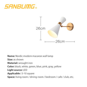 Настенный светильник в скандинавском стиле, современный настенный светильник, настенный светильник, регулируемый коридорный светильник, прикроватная лампа, настенный светильник с железным художественным покрытием E27Light head