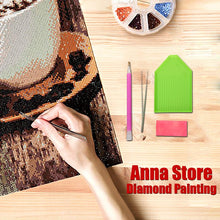 Cargar imagen en el visor de la galería, Taladro cuadrado/redondo completo 5D DIY diamante pintura &quot;gato y rosa&quot; 3D bordado punto de cruz 5D Rhinestone decoración del hogar regalo