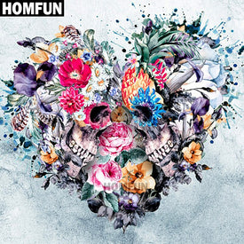 HOMFUN plein carré/rond perceuse 5D bricolage diamant peinture 