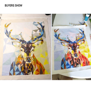 CHENISTORY Frameless Deer Animals DIY Painting By Numbers Wall Art Picture HandPainted Oil Painting For Home Decor Artwork 40x50