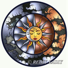 Cargar imagen en el visor de la galería, Pintura de diamante cuadrado/redondo completo, Mandala de sol, bordado de diamantes, patrón de mosaico de cristal, manualidades de punto de cruz con cuentas, decoración del hogar