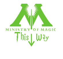 Carica l&#39;immagine nel visualizzatore della Galleria, Nuovi adesivi murali bagno WC MINISTERO DELLA MAGIA IN QUESTO MODO Bagno arte murale decorazioni per la casa poster impermeabile adesivi murali in vinile