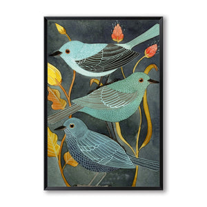 Elegante poesía animales pájaros ruiseñor decoración Retro lienzo arte creativo estilo pintura impresión póster arte de pared decoración del hogar