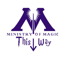 Carica l&#39;immagine nel visualizzatore della Galleria, Nuovi adesivi murali bagno WC MINISTERO DELLA MAGIA IN QUESTO MODO Bagno arte murale decorazioni per la casa poster impermeabile adesivi murali in vinile