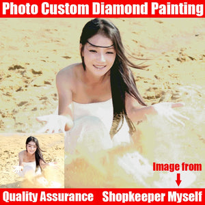 HOMFUN 5D DIY foto personalizada diamante pintura imagen de diamantes de imitación bordado abalorios 5D punto de cruz decoración del hogar