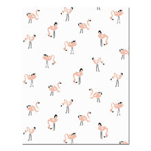 Carica l&#39;immagine nel visualizzatore della Galleria, Decorazione della camera da letto della ragazza della scuola materna Piuma di fenicottero Wall Art Canvas Poster e stampa Cartoon Painting Immagini a parete per soggiorno