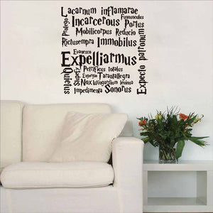 Harry Wall Quote Sticker For Kids - Castle Movie Spells Vinyl wall art decals
