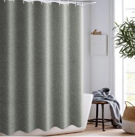 Waterproof Mildew Thickening Shower Curtain Solid Color Shower Curtain Bathroom Curtain Imitation linen Shower Curtain D40