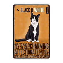 Charger l&#39;image dans la galerie, [Mike86] J&#39;aime mon chat tigré birman chats noirs étain signe personnalisé affiche personnalité classique métal peinture décor Art ZZ-03