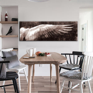 Pósteres e impresiones de pared Vintage de alas de Ángel cuadro sobre lienzo para pared en blanco y negro alas cuadro artístico de pared Pop para sala de estar