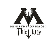 Carica l&#39;immagine nel visualizzatore della Galleria, Nuovi adesivi murali bagno WC MINISTERO DELLA MAGIA IN QUESTO MODO Bagno arte murale decorazioni per la casa poster impermeabile adesivi murali in vinile