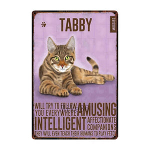 [ Mike86 ] I Love My Cat Tabby Burmese Black Cats  Tin Sign Custom Poster Personality Classic Metal Painting Decor Art ZZ-03