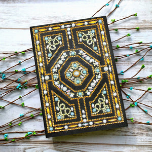 AZQSD diamante pintura mosaico cuaderno forma especial flor Mandala patrones A5 diario libro bordado regalo DIY