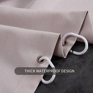 Waterproof Mildew Thickening Shower Curtain Solid Color Shower Curtain Bathroom Curtain Imitation linen Shower Curtain D40