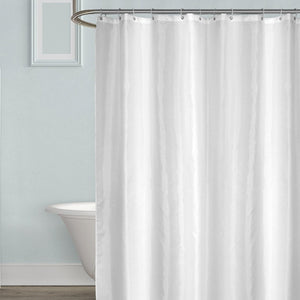 Rideaux de douche blancs rideaux de bain solides épais imperméables pour baignoire de salle de bain grande couverture de bain large 12 crochets rideau de bain