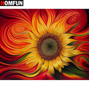 HOMFUN Full Square/Round Drill 5D DIY Diamond Painting "Sunflower flower" Embroidery Cross Stitch 3D Home Decor Gift A02135 BK01