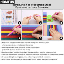 Charger l&#39;image dans la galerie, HOMFUN plein carré/rond perceuse 5D bricolage diamant peinture &quot;oeil de papillon&quot; 3D diamant broderie point de croix décor à la maison A19507