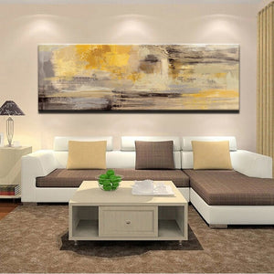Pósteres e impresiones cuadro sobre lienzo para pared, carteles amarillos dorados abstractos modernos imágenes artísticas de pared para la decoración del hogar de la sala de estar